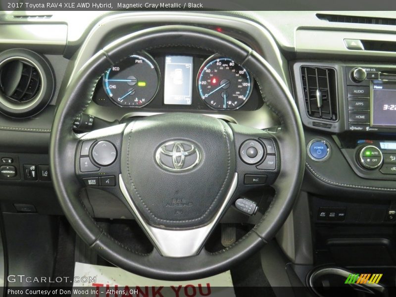 Magnetic Gray Metallic / Black 2017 Toyota RAV4 XLE AWD Hybrid