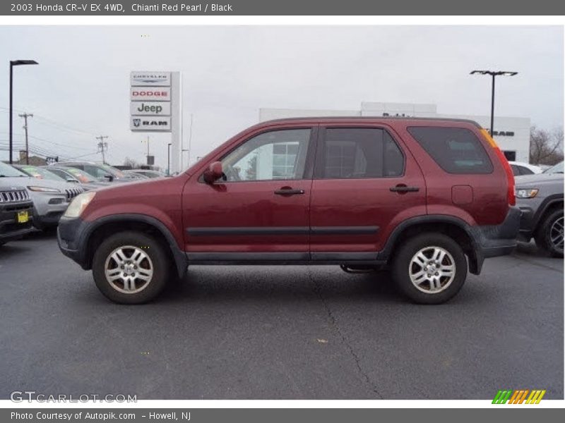 Chianti Red Pearl / Black 2003 Honda CR-V EX 4WD