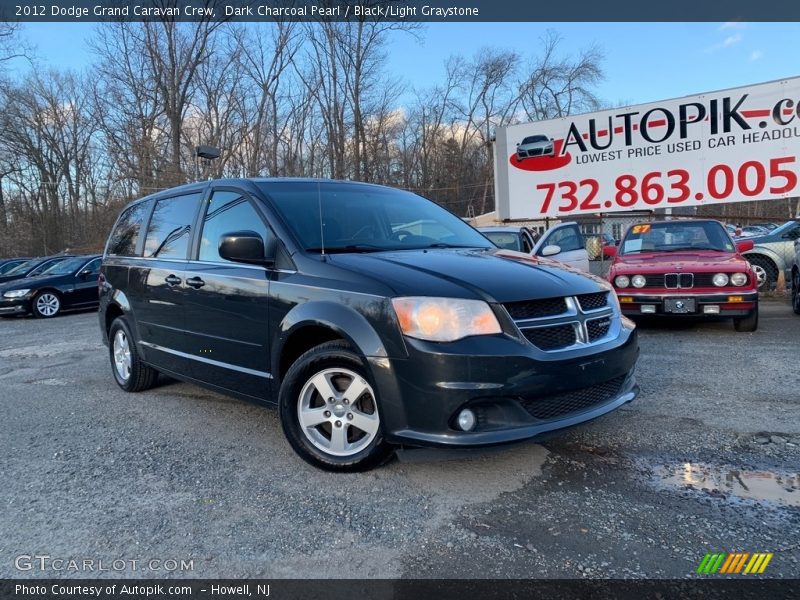 Dark Charcoal Pearl / Black/Light Graystone 2012 Dodge Grand Caravan Crew