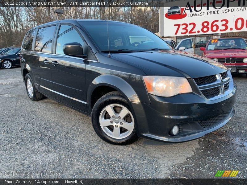 Dark Charcoal Pearl / Black/Light Graystone 2012 Dodge Grand Caravan Crew