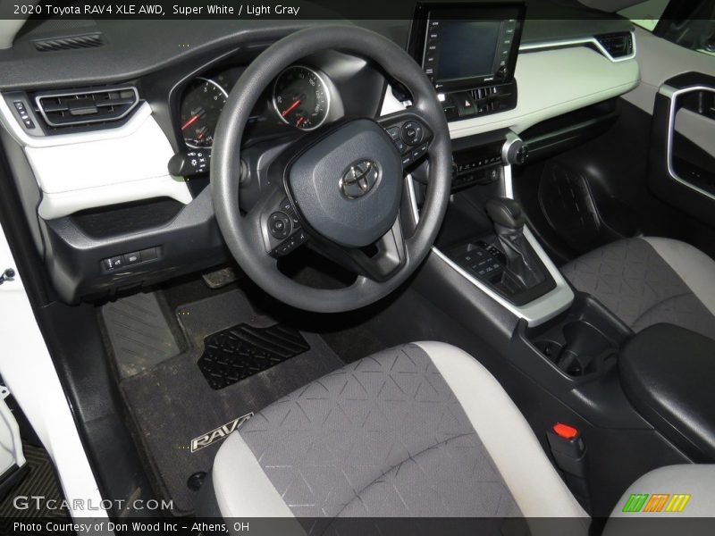 Super White / Light Gray 2020 Toyota RAV4 XLE AWD