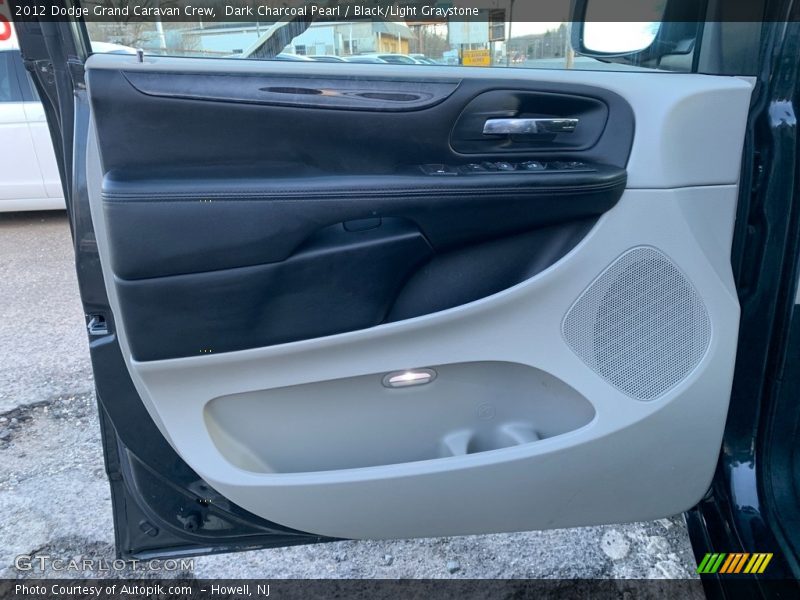 Dark Charcoal Pearl / Black/Light Graystone 2012 Dodge Grand Caravan Crew