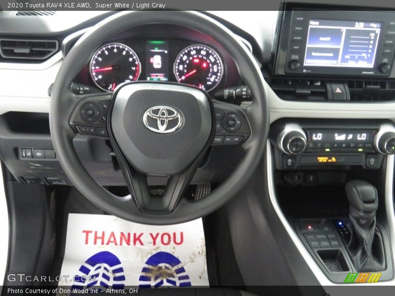 Super White / Light Gray 2020 Toyota RAV4 XLE AWD