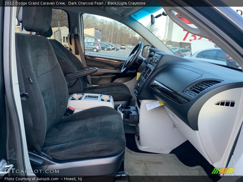 Dark Charcoal Pearl / Black/Light Graystone 2012 Dodge Grand Caravan Crew