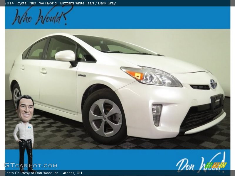 Blizzard White Pearl / Dark Gray 2014 Toyota Prius Two Hybrid