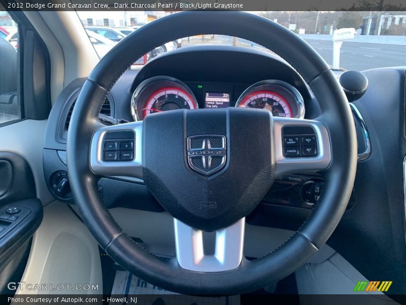 Dark Charcoal Pearl / Black/Light Graystone 2012 Dodge Grand Caravan Crew