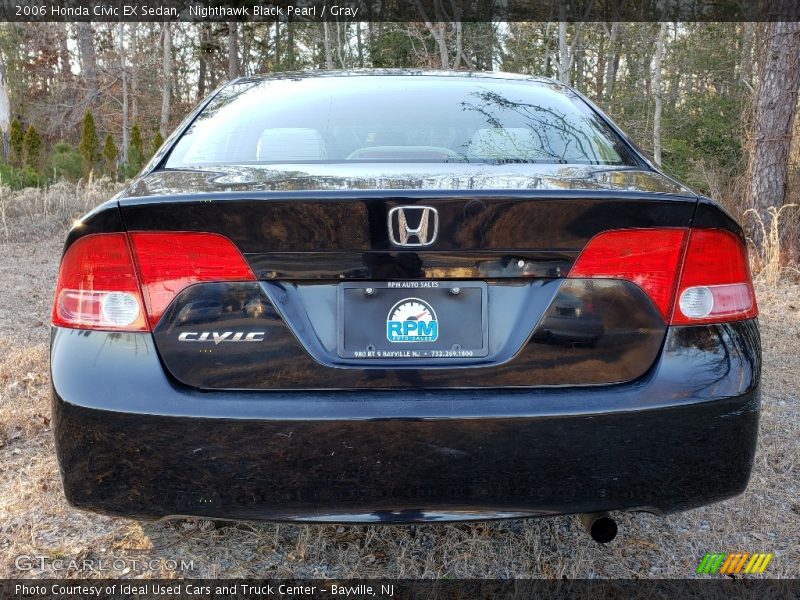 Nighthawk Black Pearl / Gray 2006 Honda Civic EX Sedan