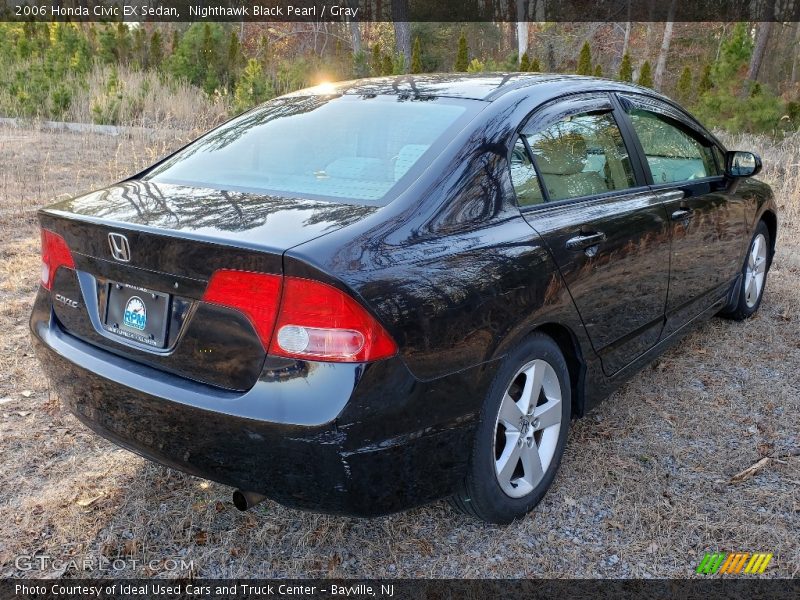 Nighthawk Black Pearl / Gray 2006 Honda Civic EX Sedan