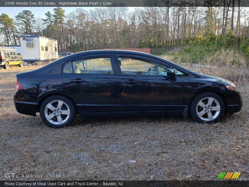 Nighthawk Black Pearl / Gray 2006 Honda Civic EX Sedan