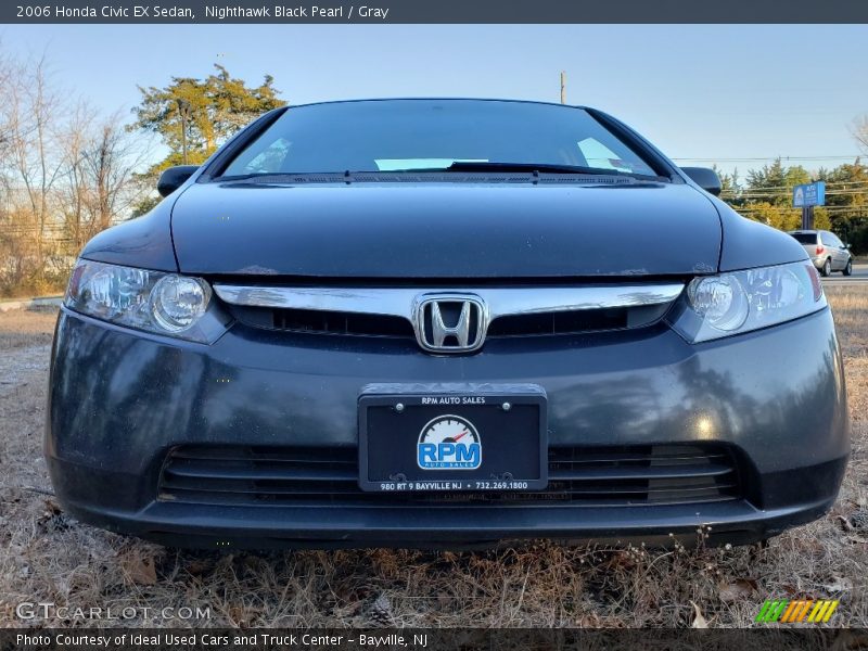 Nighthawk Black Pearl / Gray 2006 Honda Civic EX Sedan