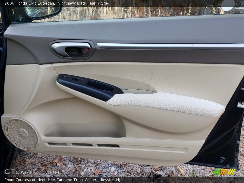 Nighthawk Black Pearl / Gray 2006 Honda Civic EX Sedan