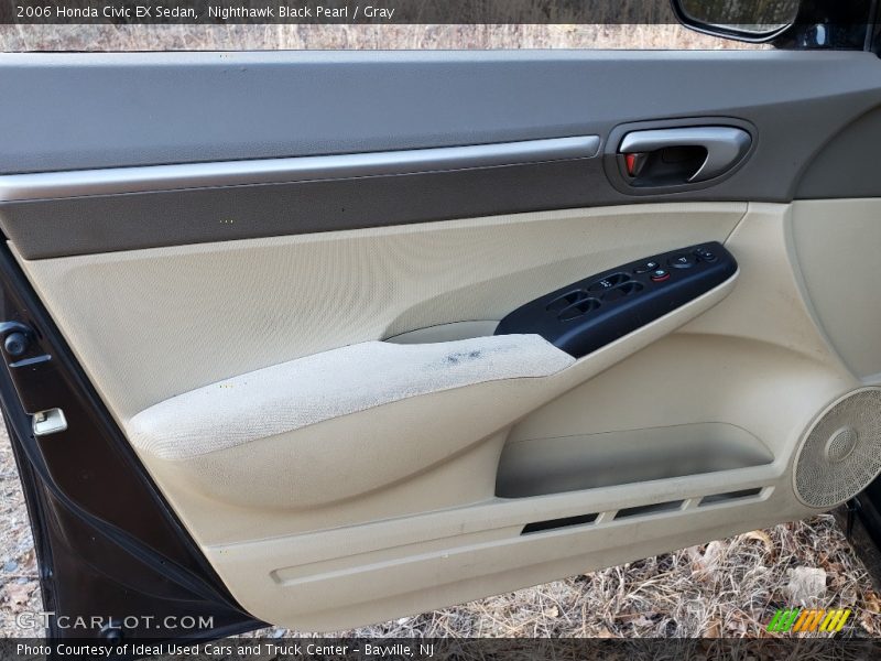 Nighthawk Black Pearl / Gray 2006 Honda Civic EX Sedan