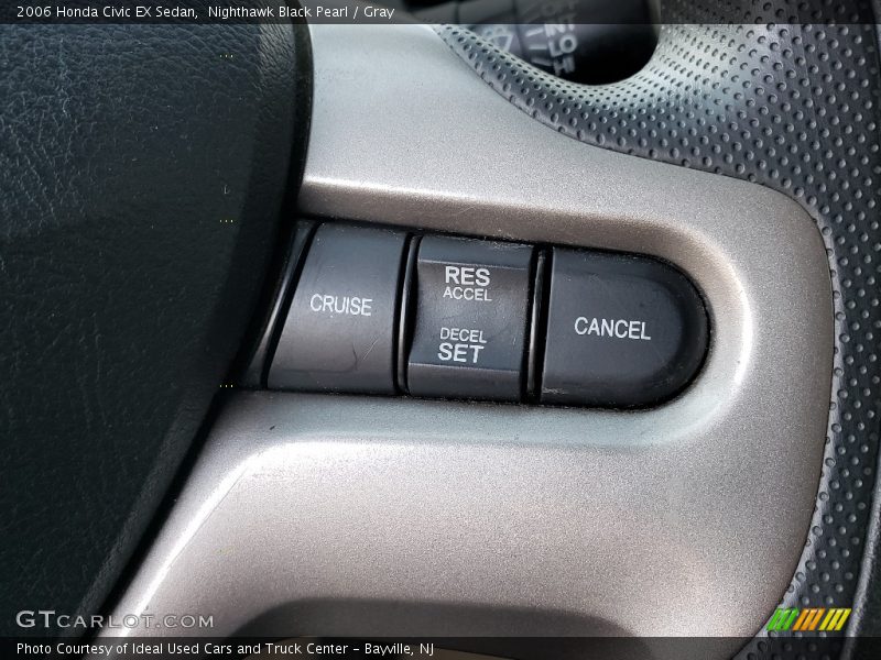 Nighthawk Black Pearl / Gray 2006 Honda Civic EX Sedan
