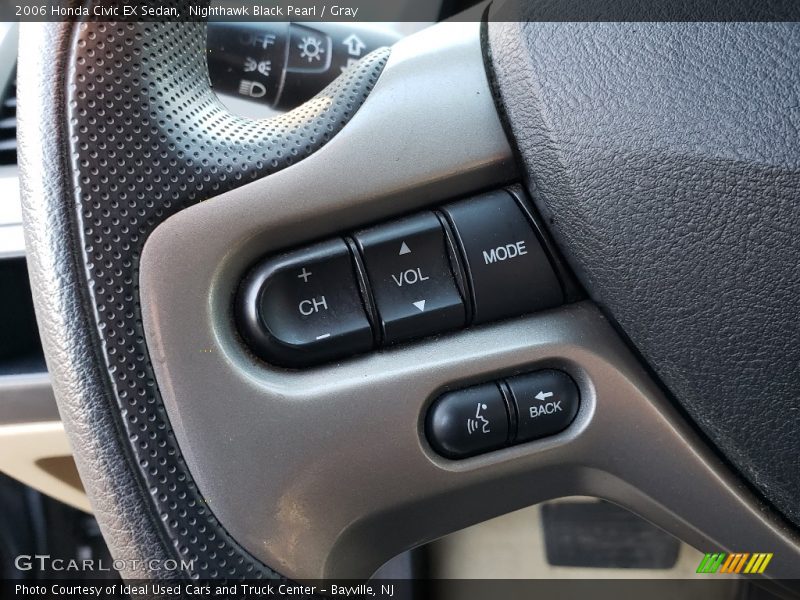 Nighthawk Black Pearl / Gray 2006 Honda Civic EX Sedan