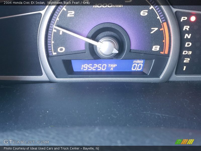 Nighthawk Black Pearl / Gray 2006 Honda Civic EX Sedan