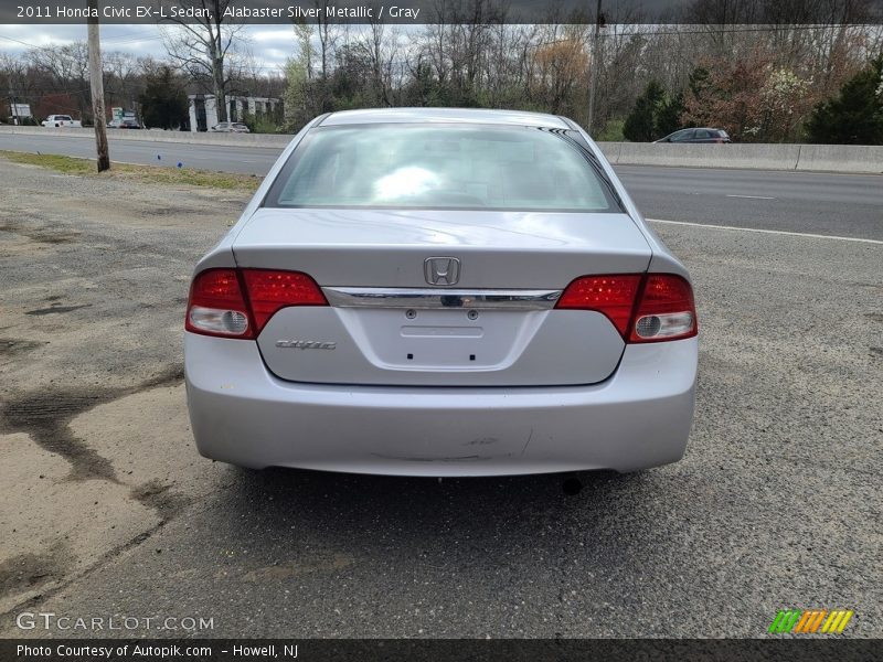 Alabaster Silver Metallic / Gray 2011 Honda Civic EX-L Sedan