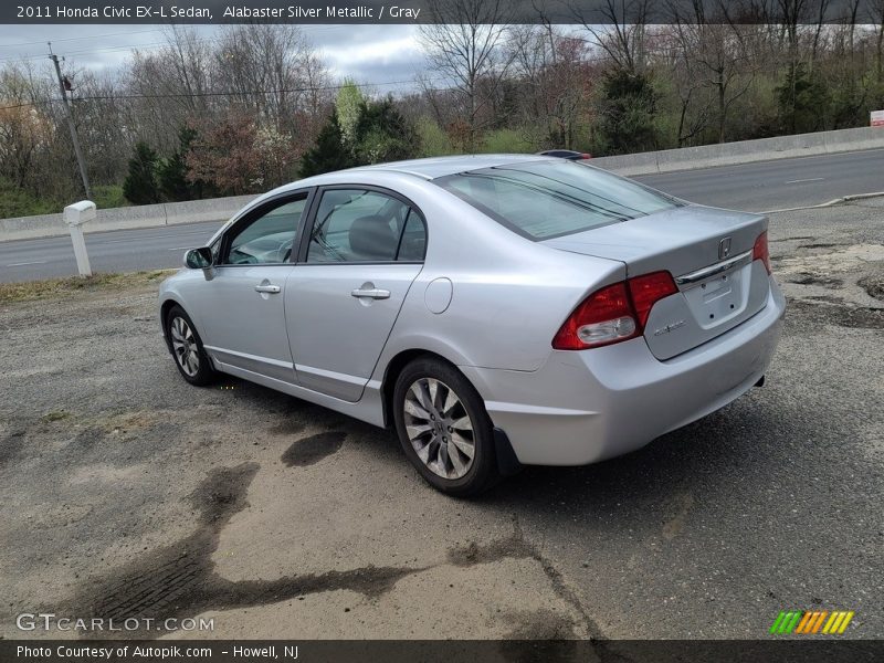 Alabaster Silver Metallic / Gray 2011 Honda Civic EX-L Sedan