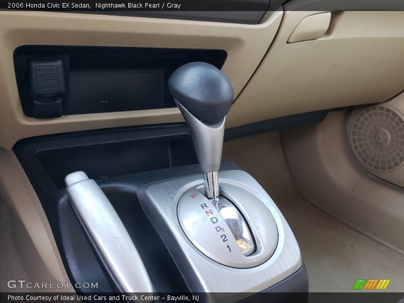 Nighthawk Black Pearl / Gray 2006 Honda Civic EX Sedan
