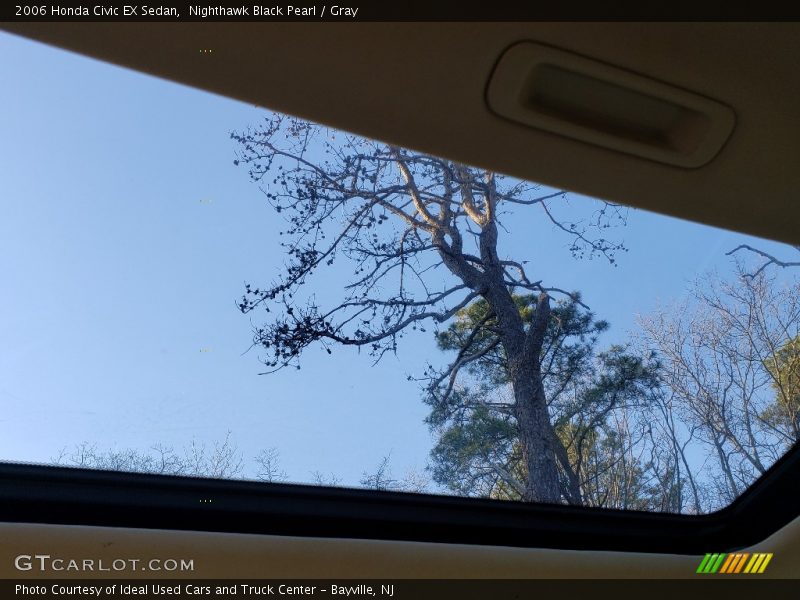 Nighthawk Black Pearl / Gray 2006 Honda Civic EX Sedan