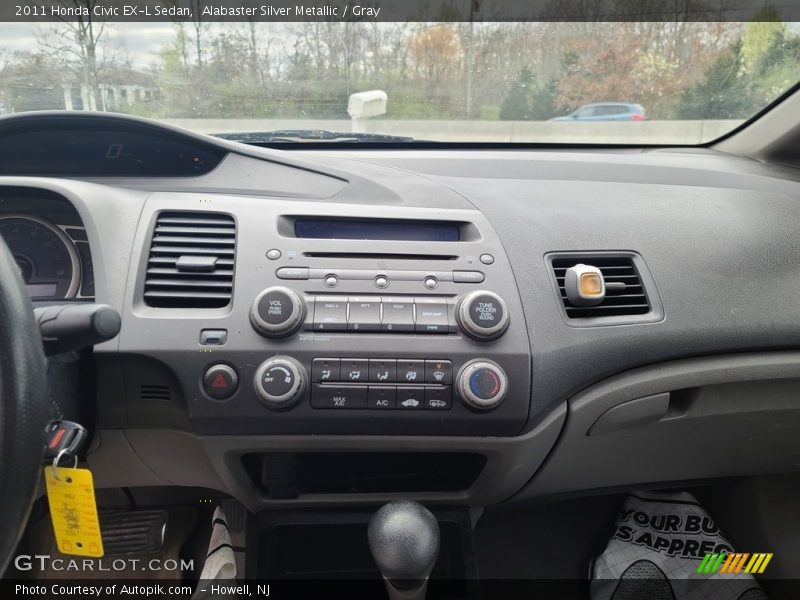 Alabaster Silver Metallic / Gray 2011 Honda Civic EX-L Sedan