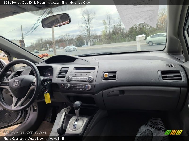Alabaster Silver Metallic / Gray 2011 Honda Civic EX-L Sedan