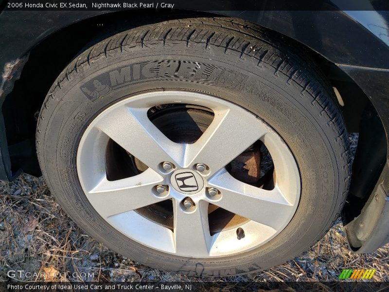 Nighthawk Black Pearl / Gray 2006 Honda Civic EX Sedan
