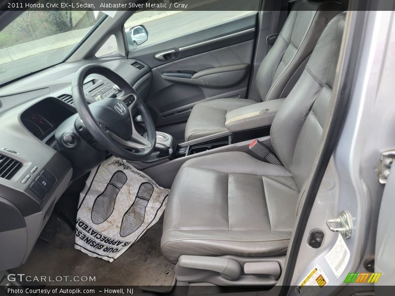 Alabaster Silver Metallic / Gray 2011 Honda Civic EX-L Sedan