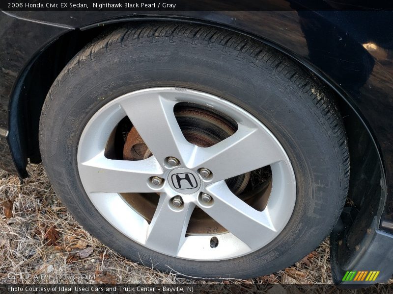 Nighthawk Black Pearl / Gray 2006 Honda Civic EX Sedan