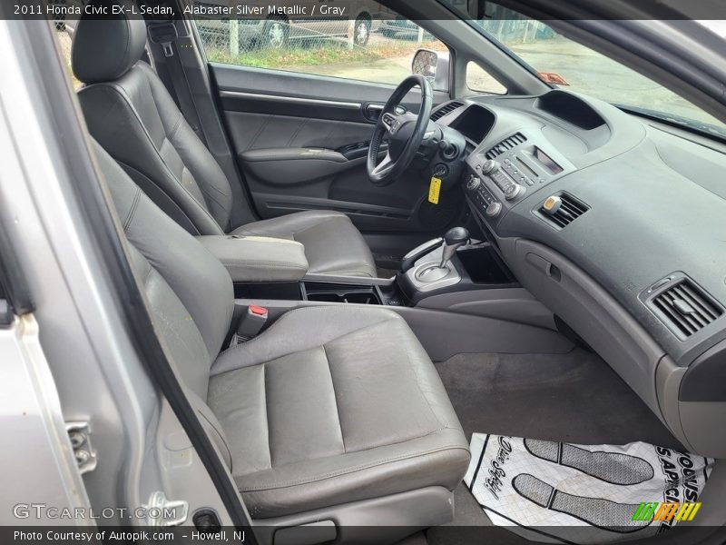 Alabaster Silver Metallic / Gray 2011 Honda Civic EX-L Sedan