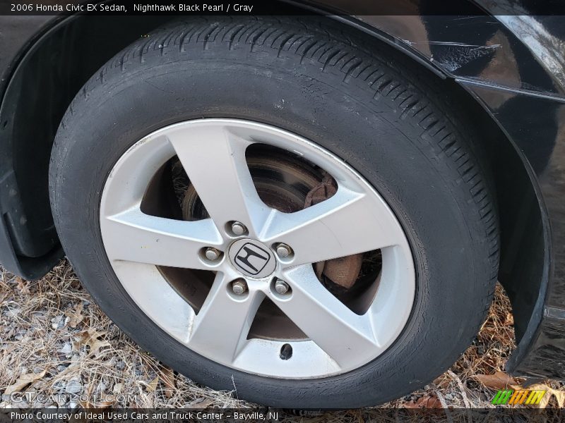 Nighthawk Black Pearl / Gray 2006 Honda Civic EX Sedan