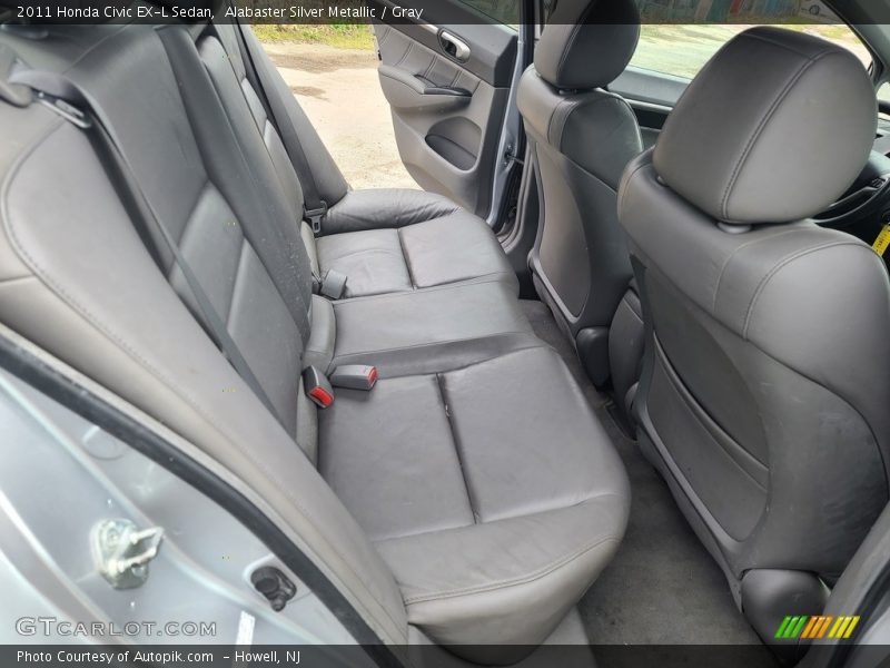 Alabaster Silver Metallic / Gray 2011 Honda Civic EX-L Sedan