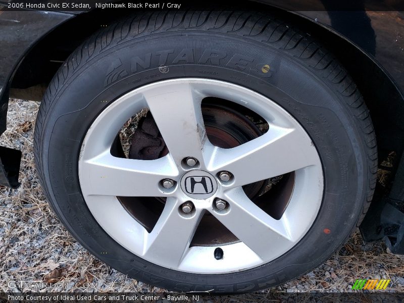 Nighthawk Black Pearl / Gray 2006 Honda Civic EX Sedan