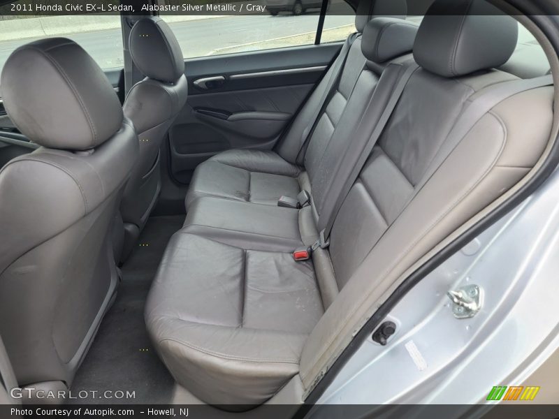 Alabaster Silver Metallic / Gray 2011 Honda Civic EX-L Sedan