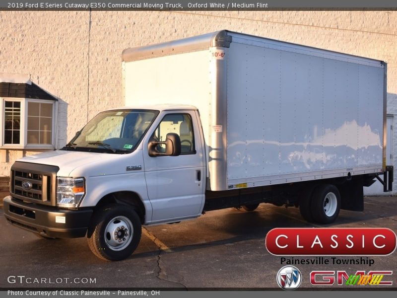 Oxford White / Medium Flint 2019 Ford E Series Cutaway E350 Commercial Moving Truck