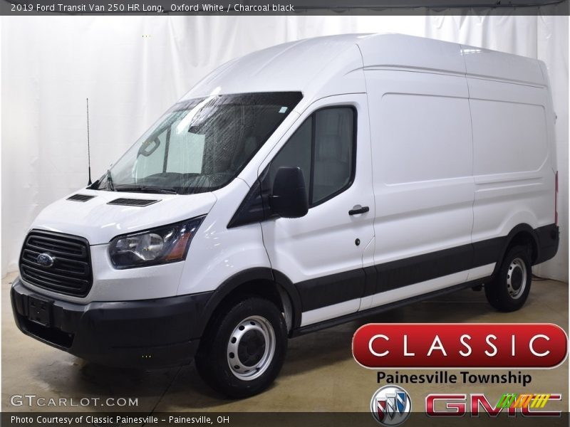 Oxford White / Charcoal black 2019 Ford Transit Van 250 HR Long