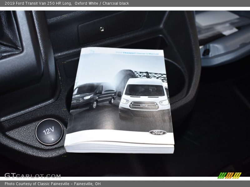 Oxford White / Charcoal black 2019 Ford Transit Van 250 HR Long