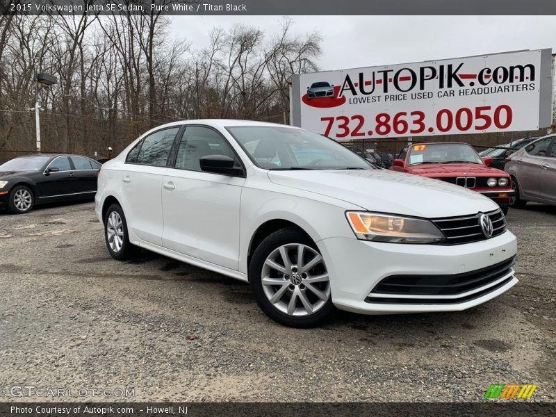 Pure White / Titan Black 2015 Volkswagen Jetta SE Sedan