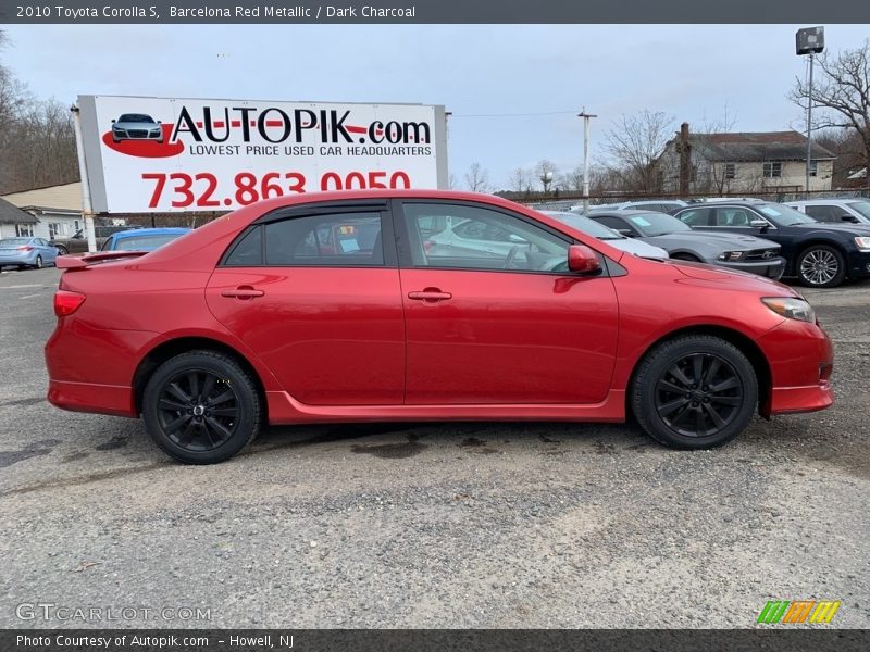 Barcelona Red Metallic / Dark Charcoal 2010 Toyota Corolla S
