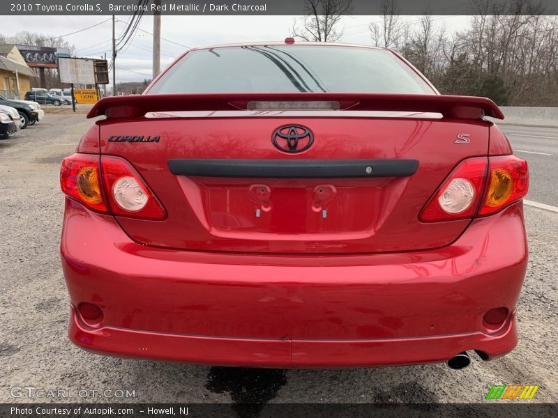 Barcelona Red Metallic / Dark Charcoal 2010 Toyota Corolla S