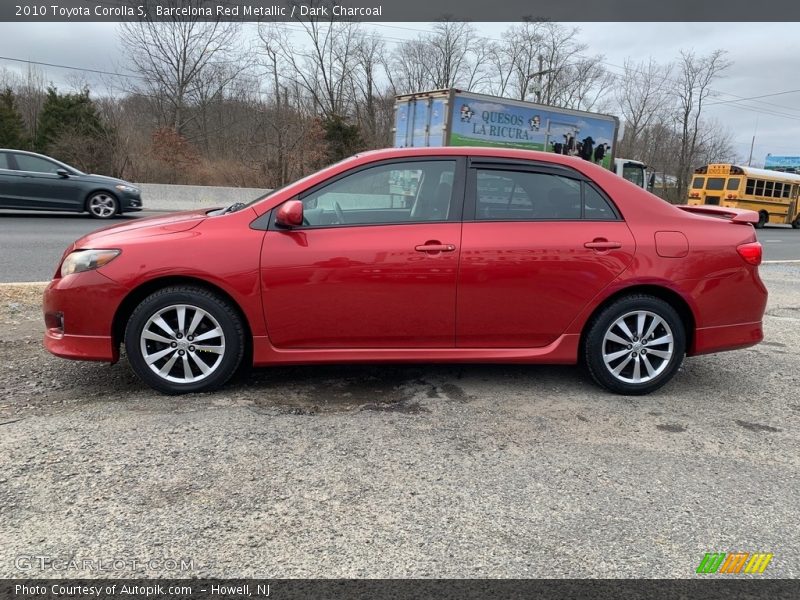 Barcelona Red Metallic / Dark Charcoal 2010 Toyota Corolla S