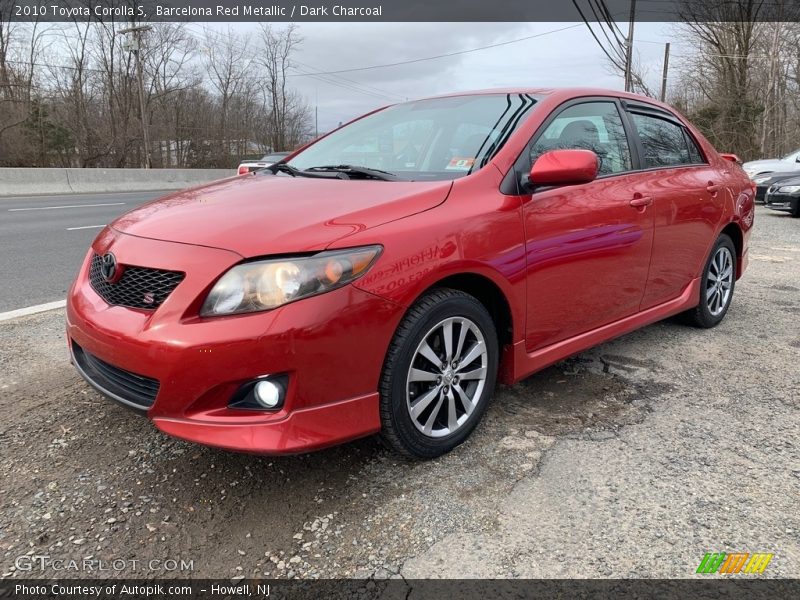 Barcelona Red Metallic / Dark Charcoal 2010 Toyota Corolla S