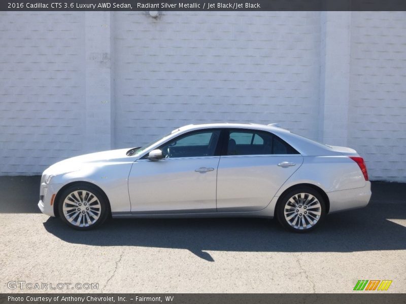 Radiant Silver Metallic / Jet Black/Jet Black 2016 Cadillac CTS 3.6 Luxury AWD Sedan