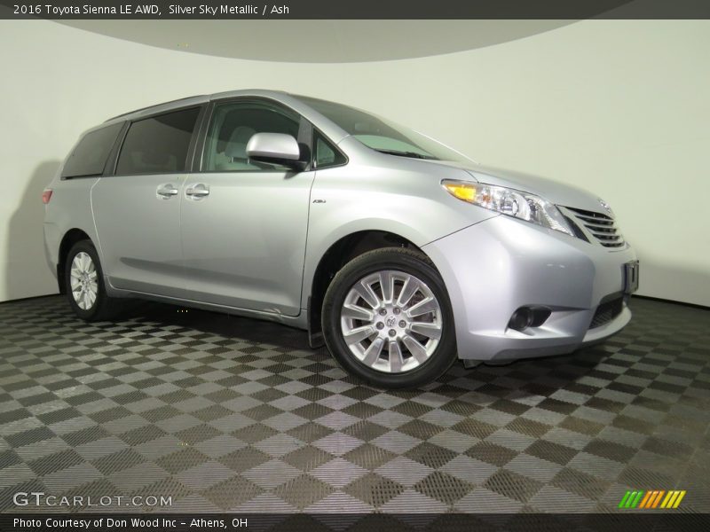 Silver Sky Metallic / Ash 2016 Toyota Sienna LE AWD