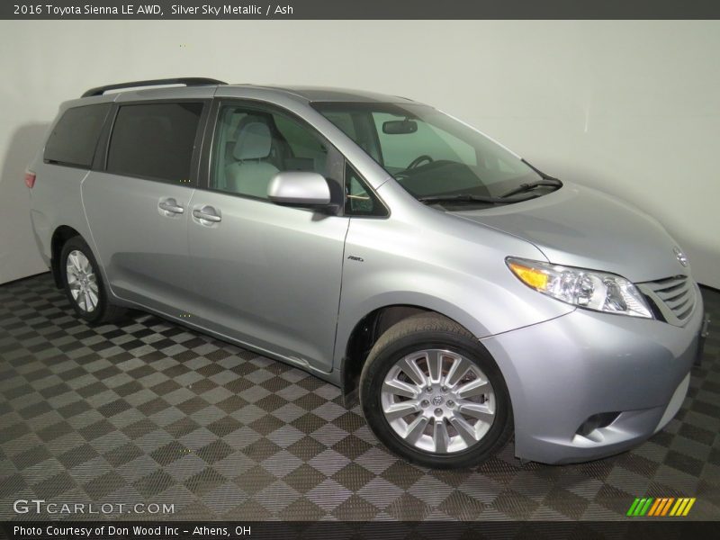 Silver Sky Metallic / Ash 2016 Toyota Sienna LE AWD