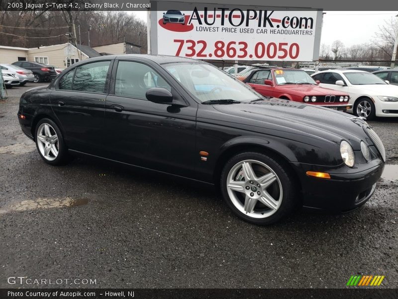 Ebony Black / Charcoal 2003 Jaguar S-Type 4.2
