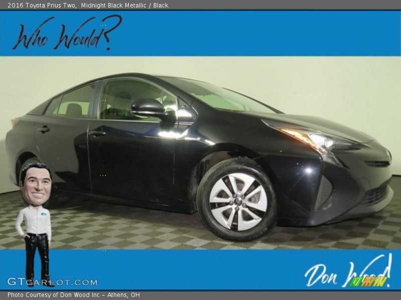 Midnight Black Metallic / Black 2016 Toyota Prius Two