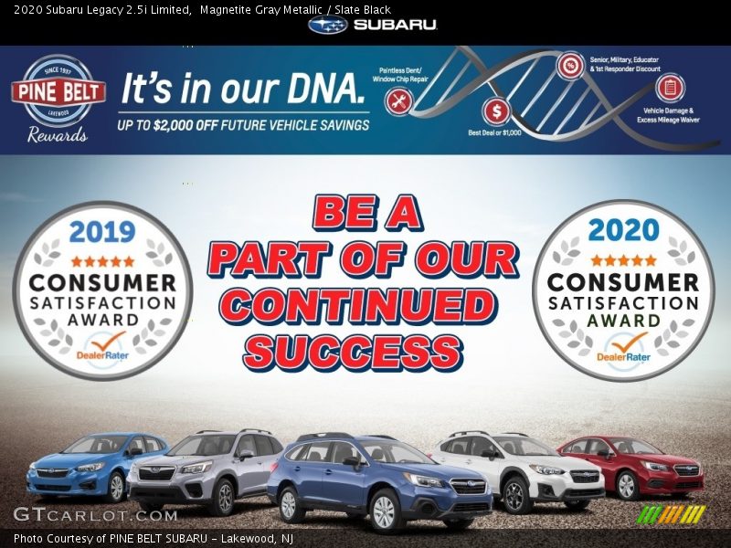 Magnetite Gray Metallic / Slate Black 2020 Subaru Legacy 2.5i Limited