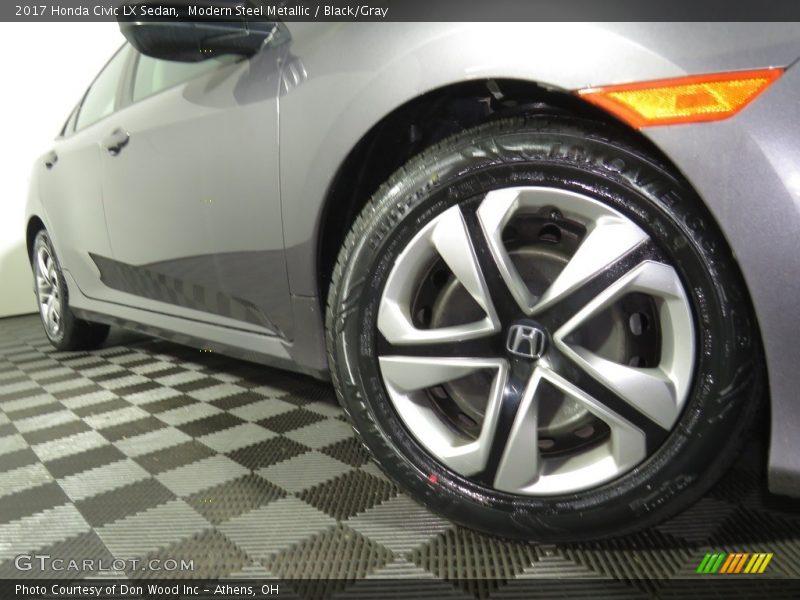 Modern Steel Metallic / Black/Gray 2017 Honda Civic LX Sedan