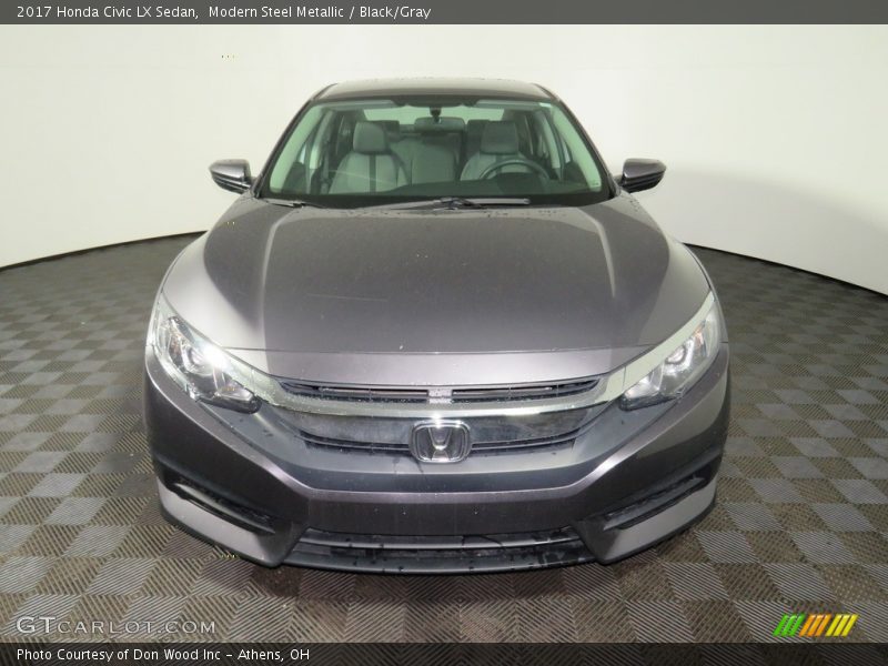 Modern Steel Metallic / Black/Gray 2017 Honda Civic LX Sedan