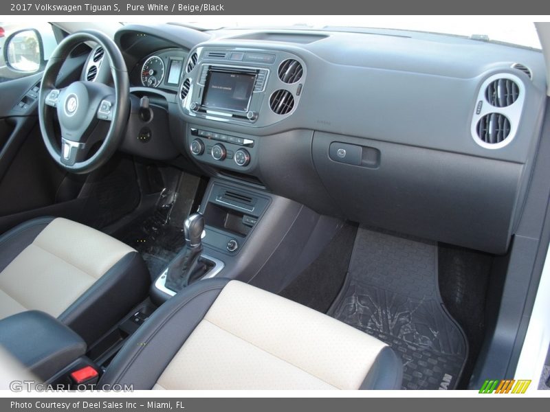 Pure White / Beige/Black 2017 Volkswagen Tiguan S